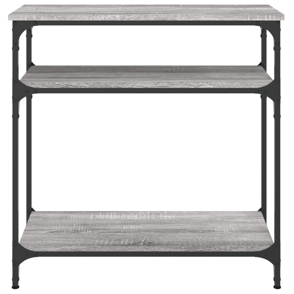 Table console sonoma gris 75x29x75 cm bois d'ingénierie
