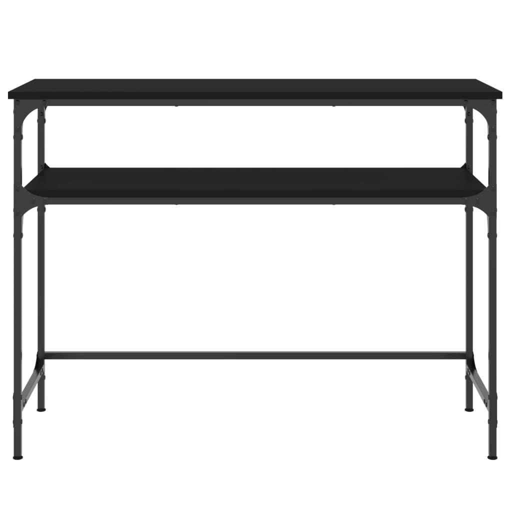 Black console table 100x35.5x75 cm engineering wood