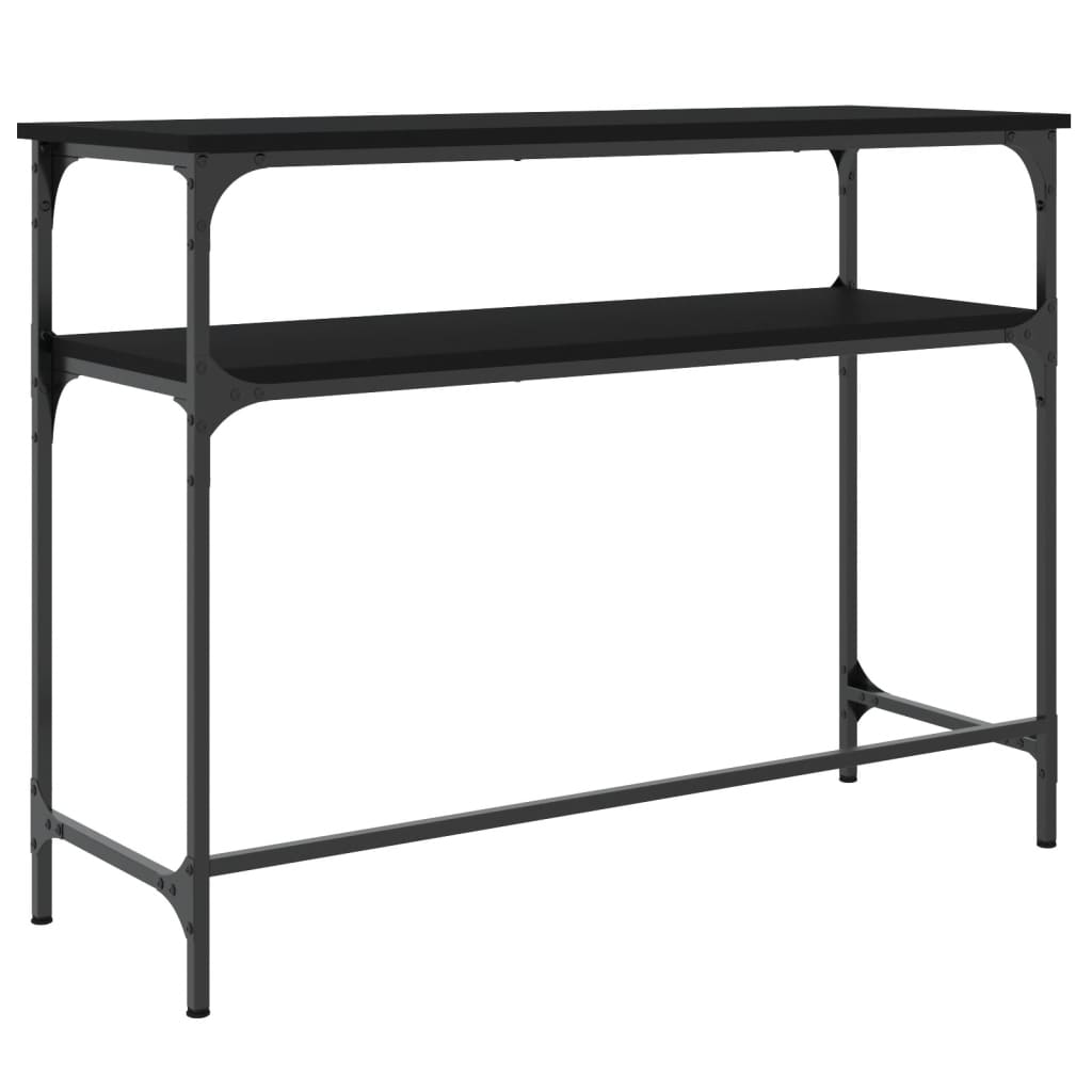 Black console table 100x35.5x75 cm engineering wood