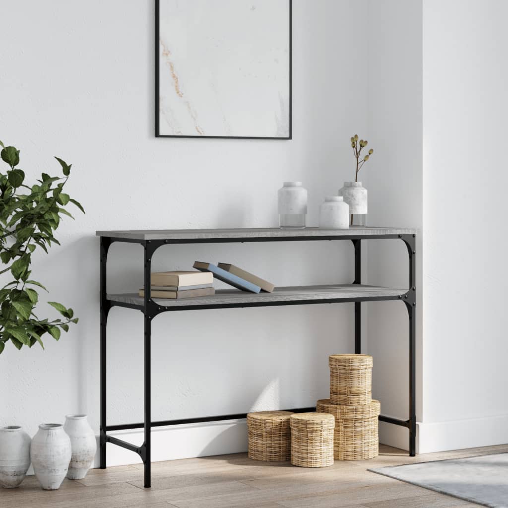 Sonoma gray console table 100x35.5x75 cm engineering wood