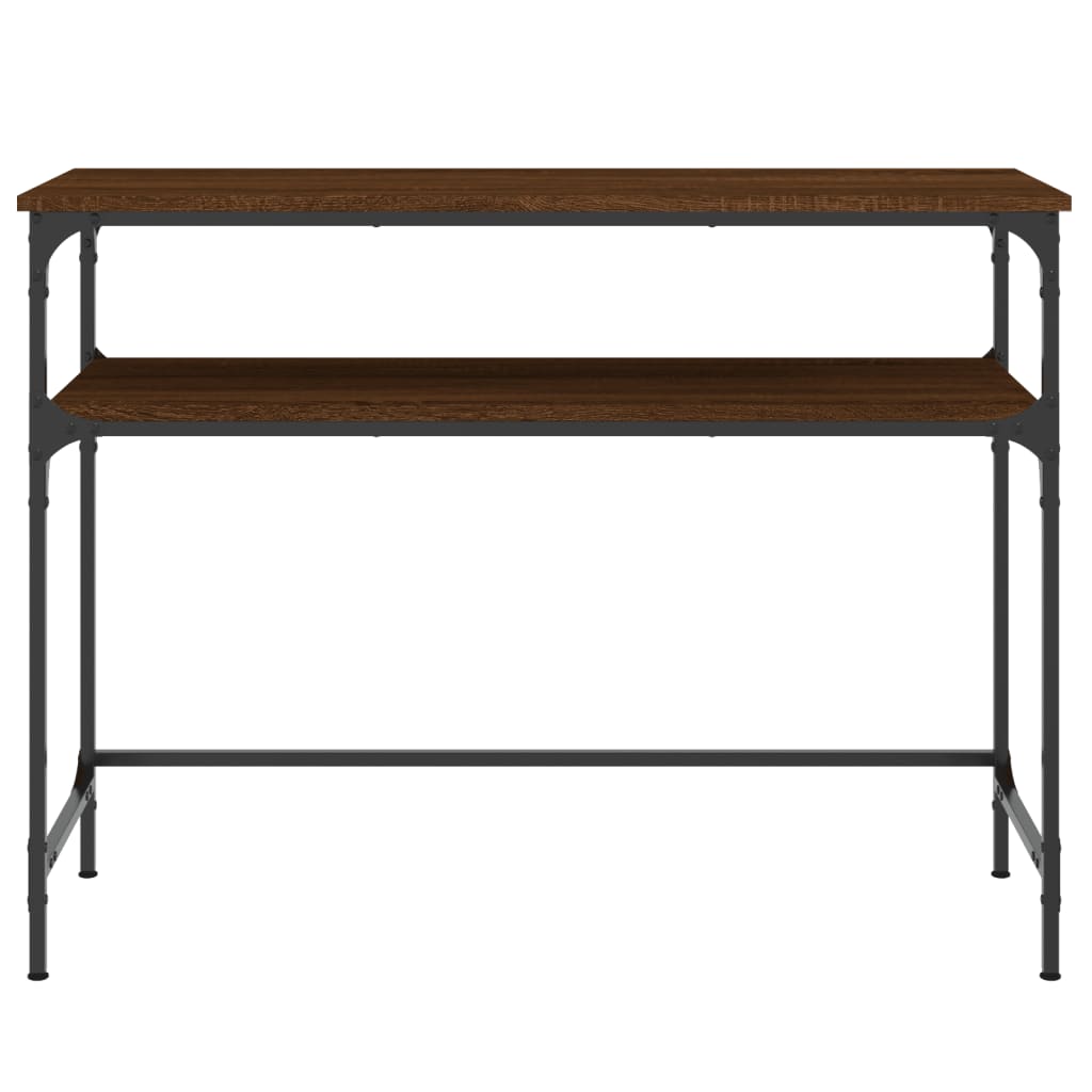 Table console brown oak 100x35.5x75 cm engineering wood
