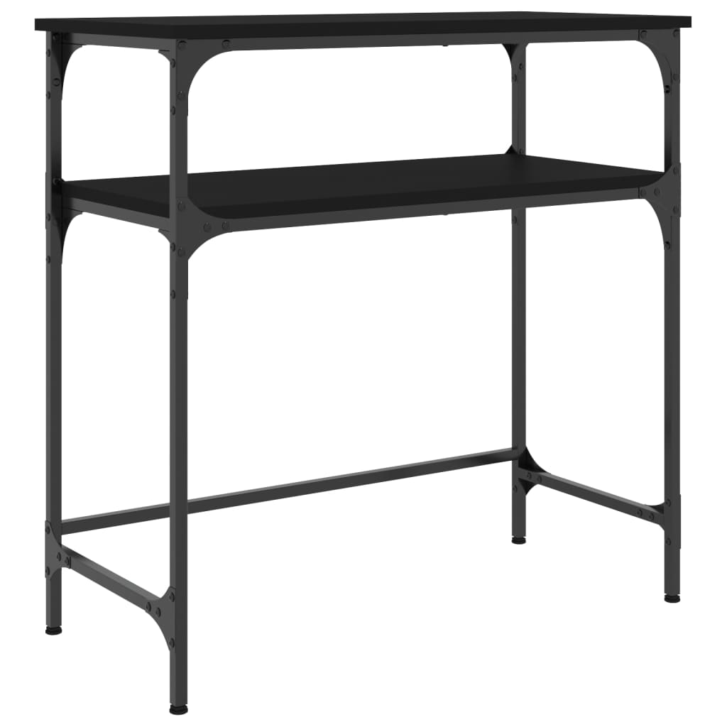 Black console table 75x35.5x75 cm engineering wood