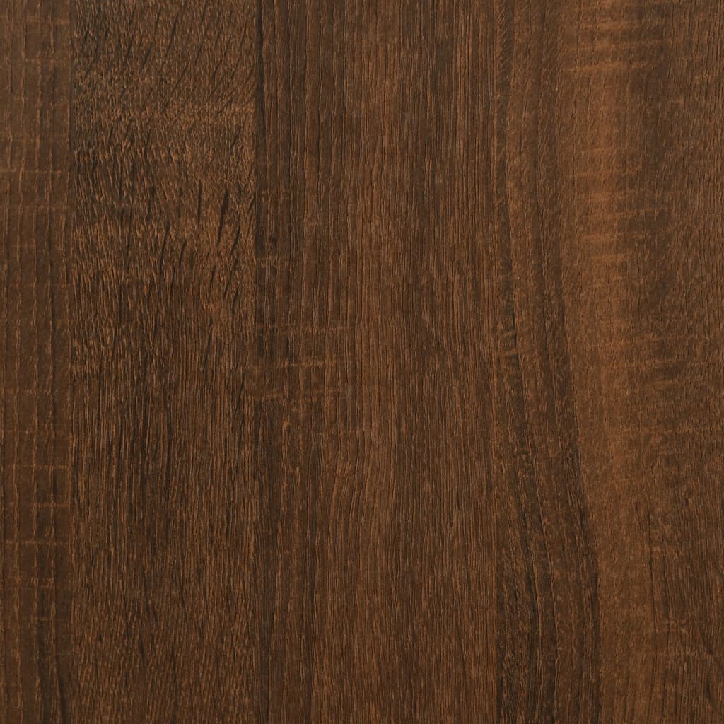 Brown Eiche Konsole Tabelle 75x35.5x75 cm Ingenieurholz Holz
