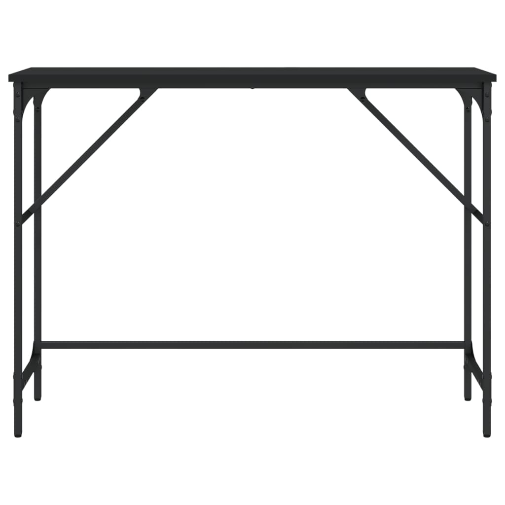 Table console noir 100x32x75 cm bois d'ingénierie