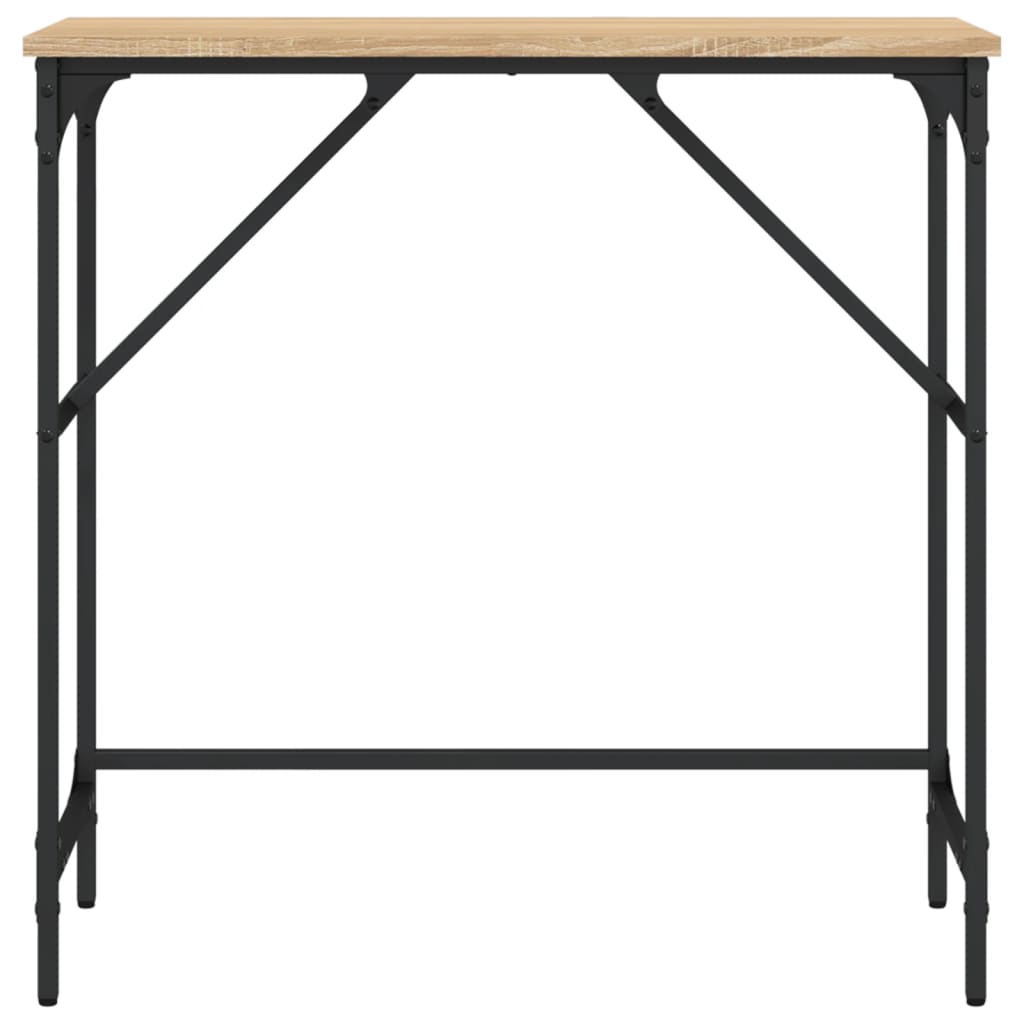 Table console chêne sonoma 75x32x75 cm bois d'ingénierie
