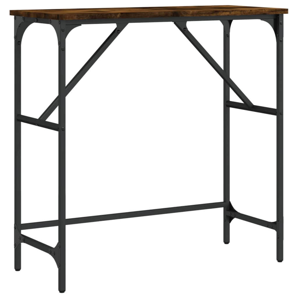 Smoked oak console table 75x32x75 cm engineering wood