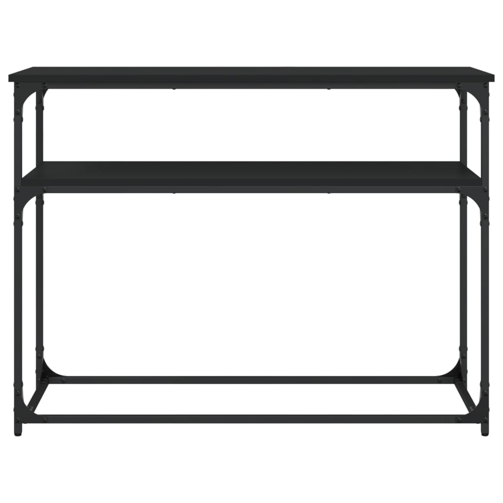 Tabella della console nera 100x35.5x75 cm ingegneristica legna