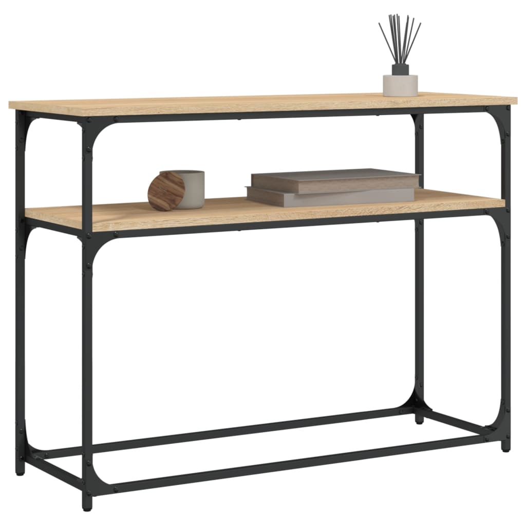 Table console chêne sonoma 100x35,5x75 cm bois d'ingénierie