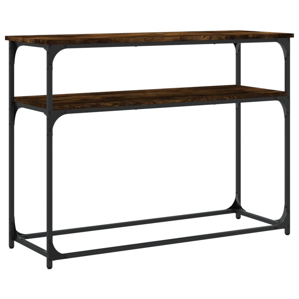 Smoked oak console table 100x35.5x75 cm Engineering wood