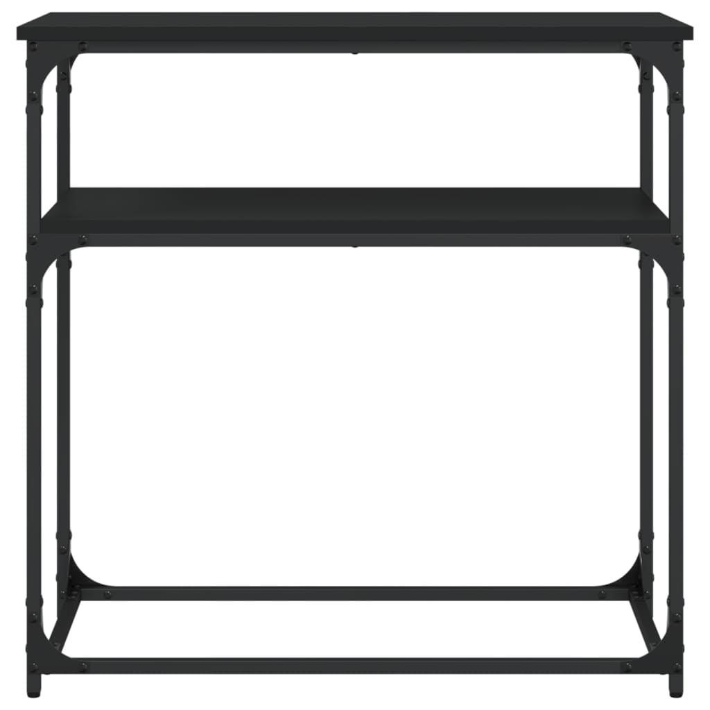 Table console noir 75x35,5x75 cm bois d'ingénierie