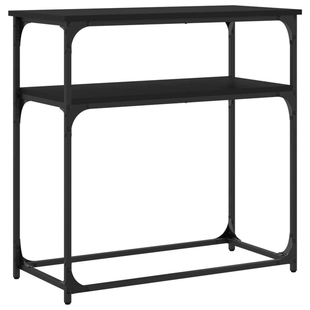Black console table 75x35.5x75 cm engineering wood