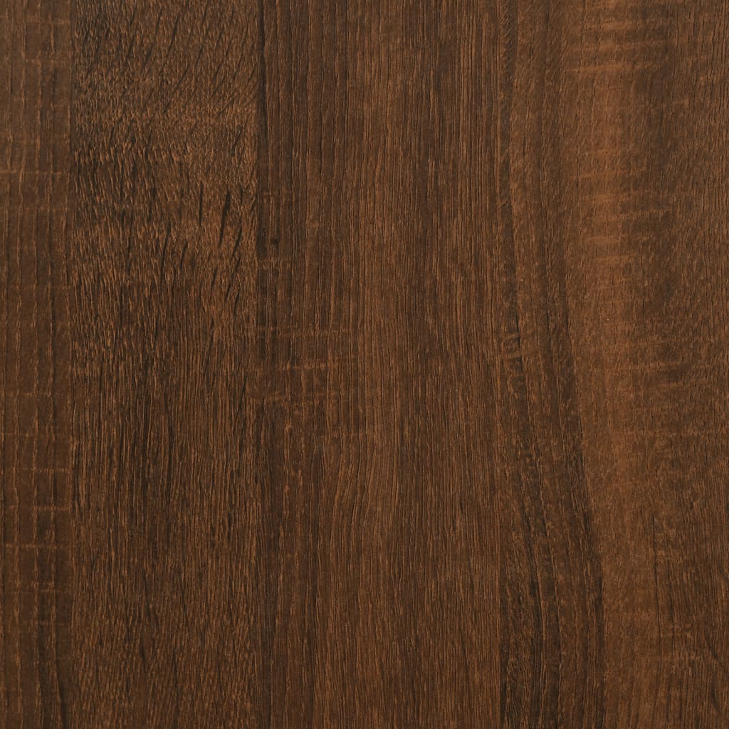 Brown Eiche Konsole Tabelle 75x35.5x75 cm Ingenieurholz Holz