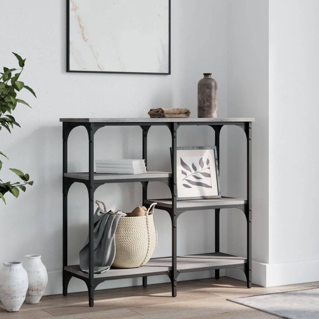 Sonoma Grey Console Tabelle 80x29x75 cm Engineering Holz