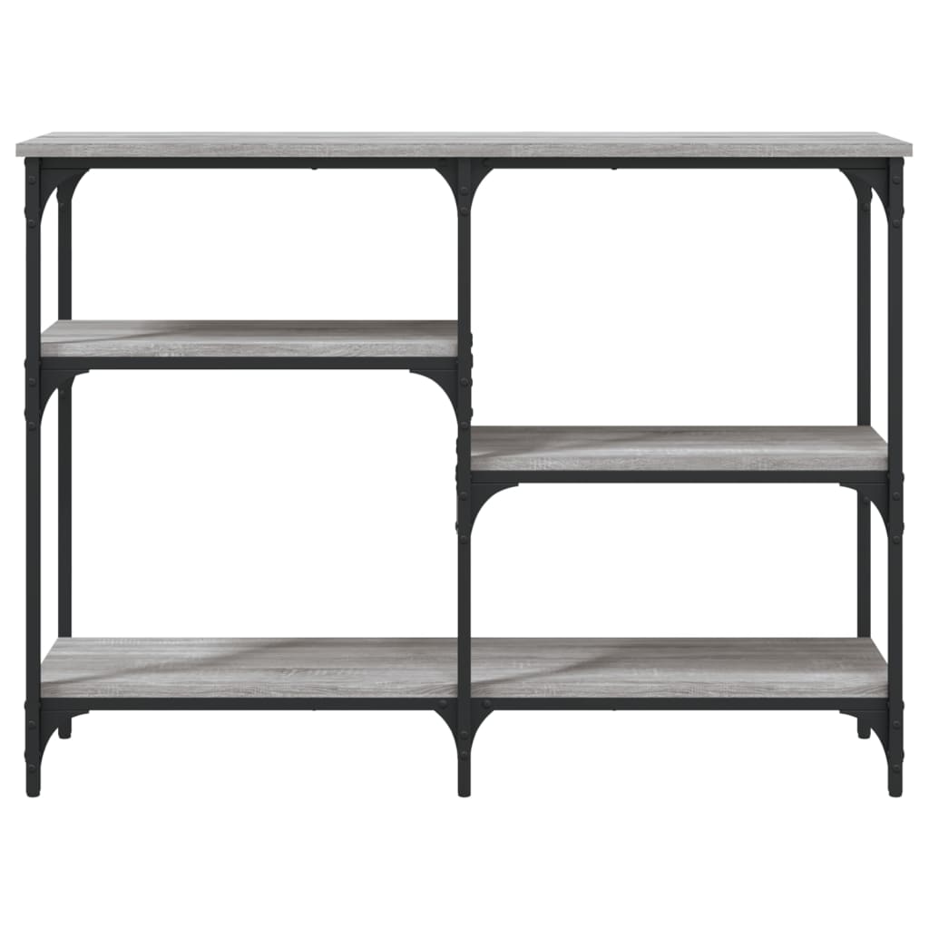 Table console sonoma gris 102x29x75 cm bois d'ingénierie