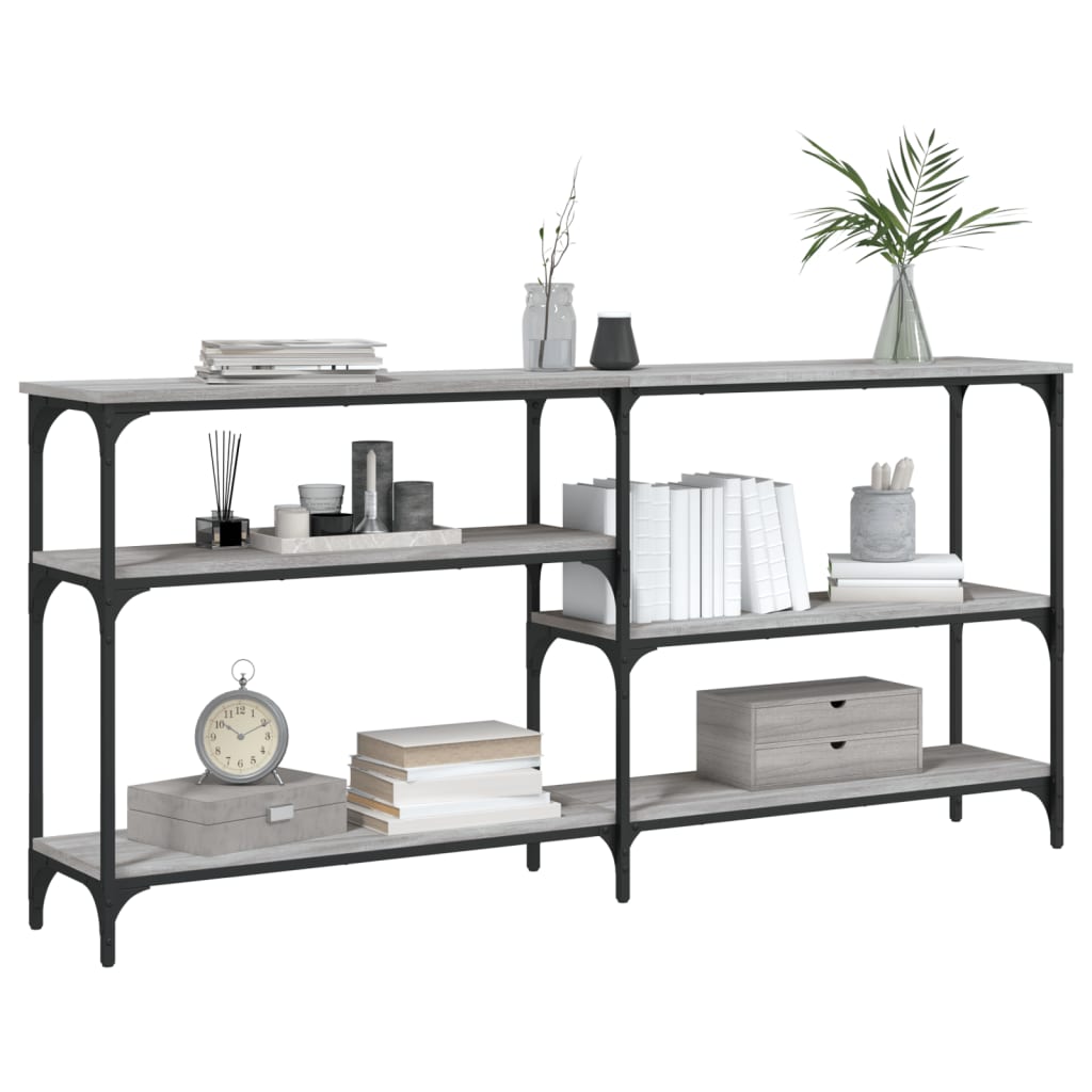 Sonoma gray console table 160x29x75 cm engineering wood