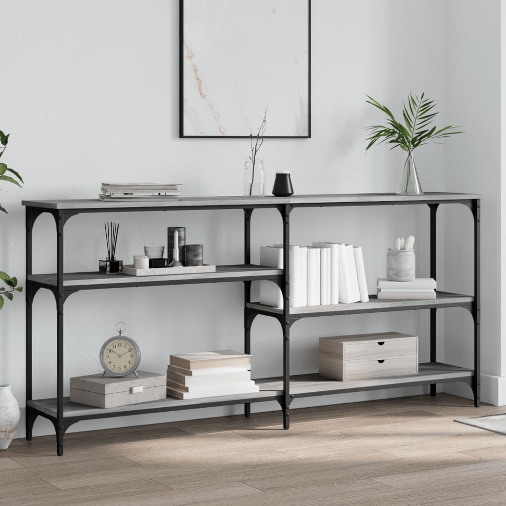 Sonoma Grey Console Tabelle 160x29x75 cm Engineering Holz