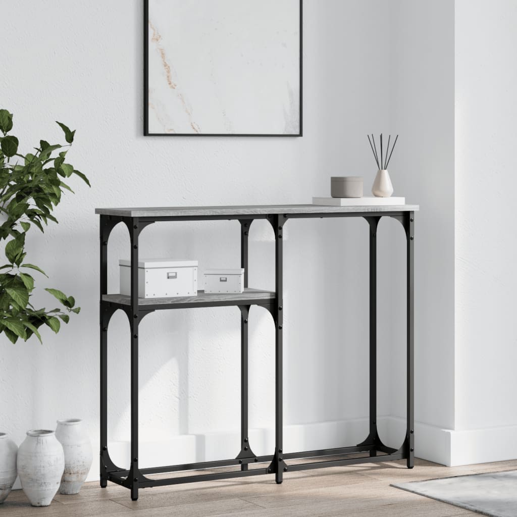 Sonoma gray console table 90x22.5x75 cm engineering wood