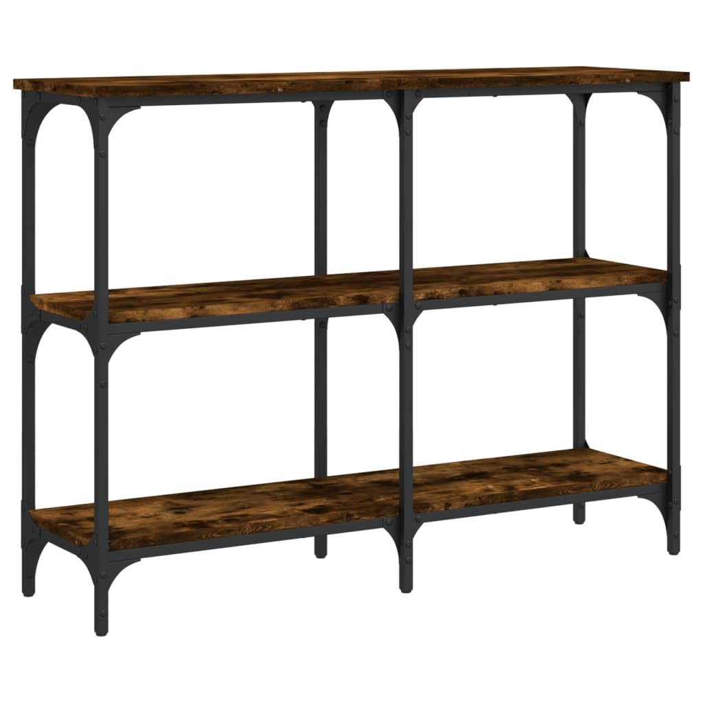 Smoked oak console table 100x29x75 cm Engineering wood
