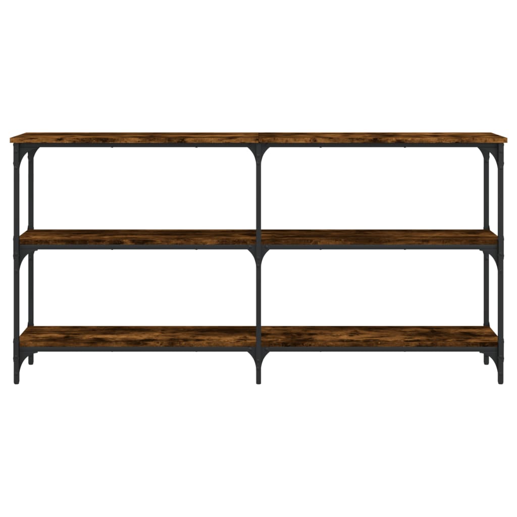 Smoked oak console table 150x29x75 cm Engineering wood