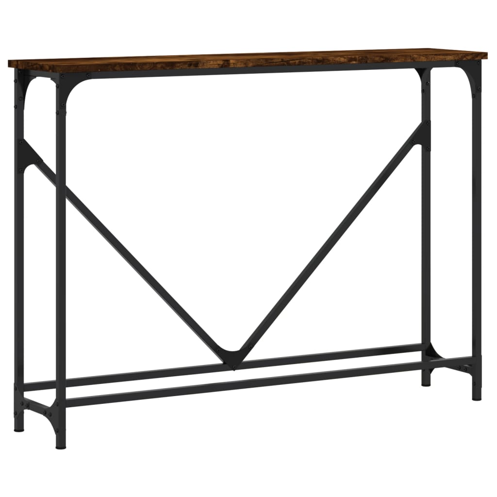 Smoked oak console table 102x22.5x75 cm engineering wood