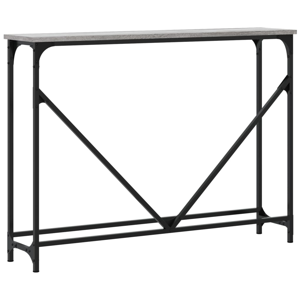 Table console sonoma gris 102x22,5x75 cm bois d'ingénierie