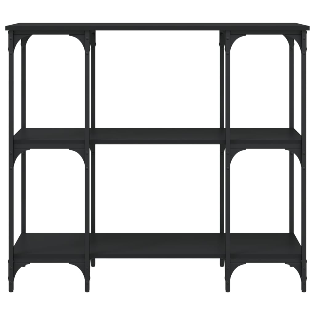 Table console noir 102x35x90 cm bois d'ingénierie