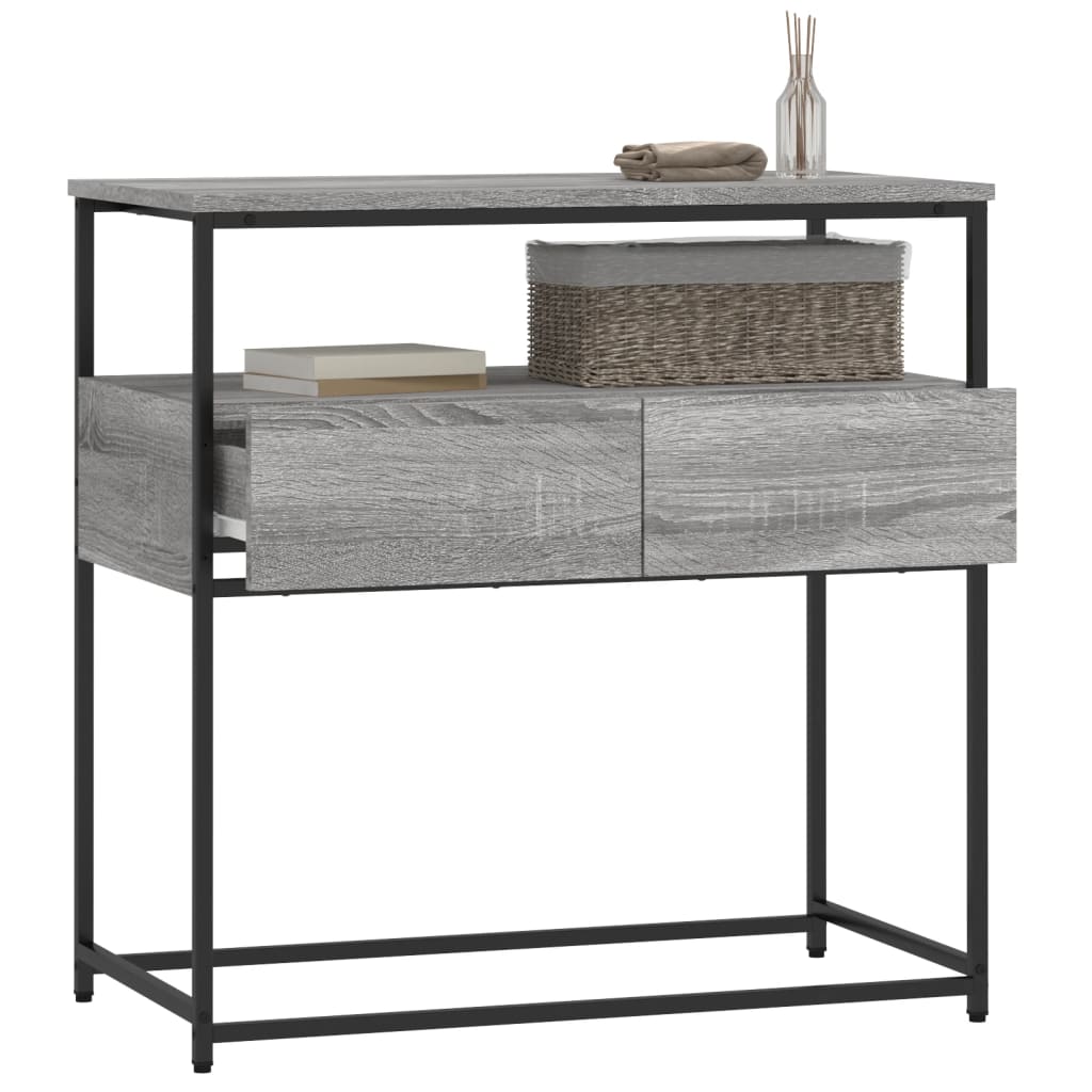 Sonoma gray console table 75x40x75 cm engineering wood