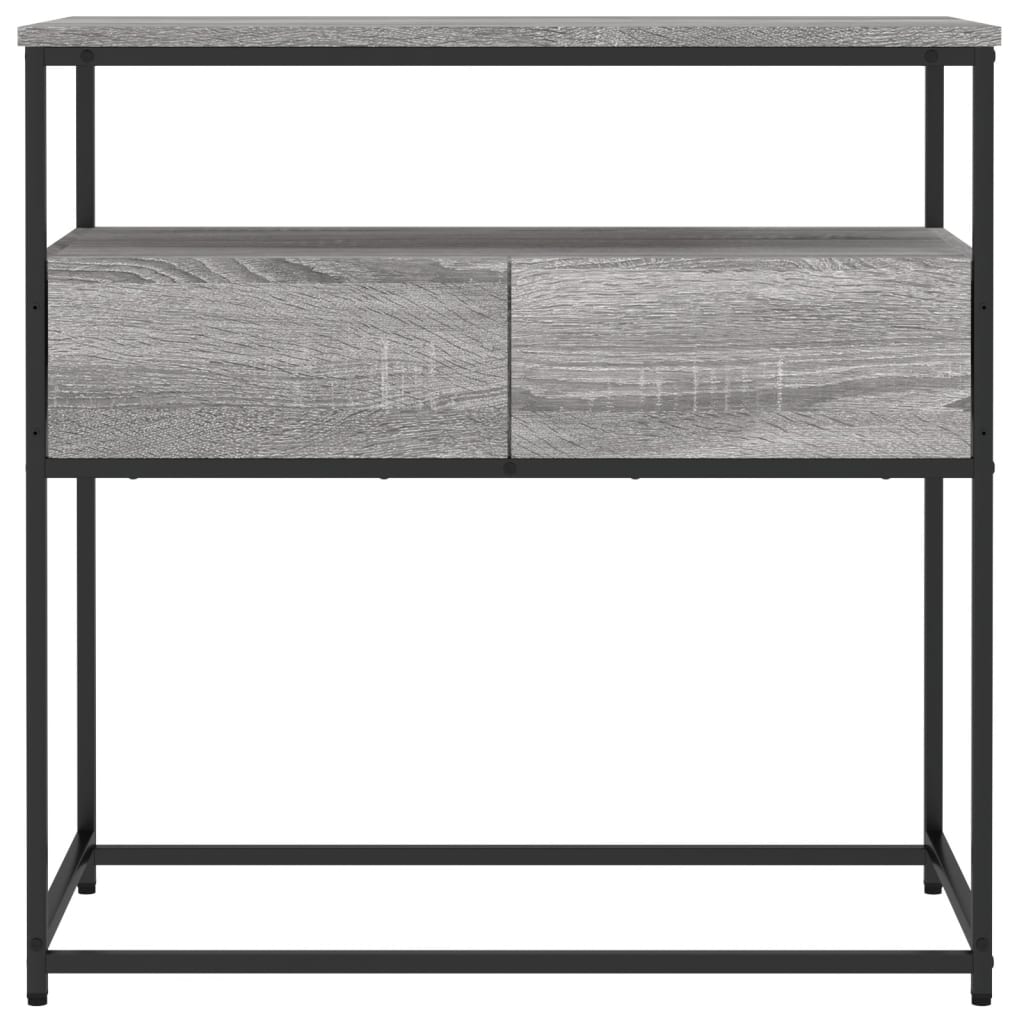 Table console sonoma gris 75x40x75 cm bois d'ingénierie