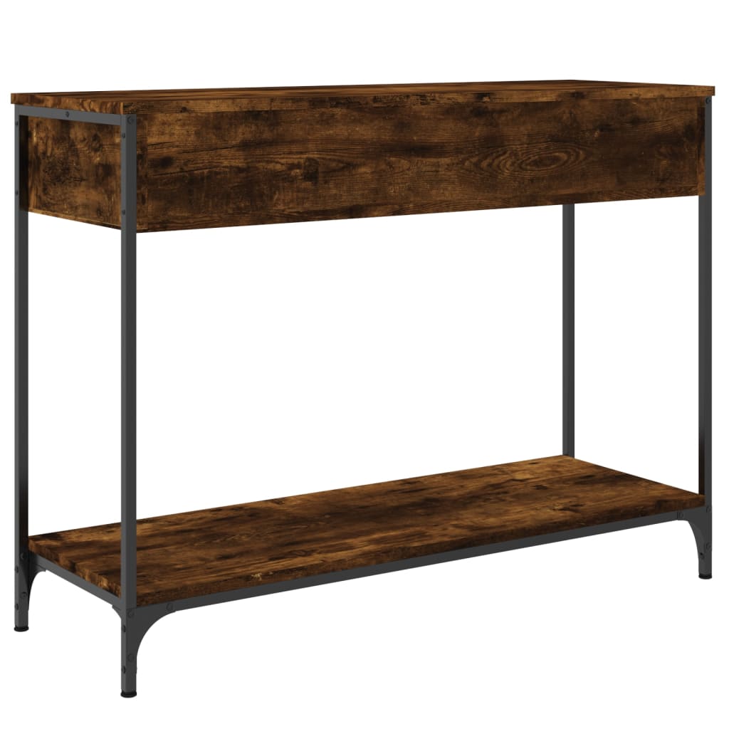 Smoked oak console table 100x34.5x75 cm Engineering wood