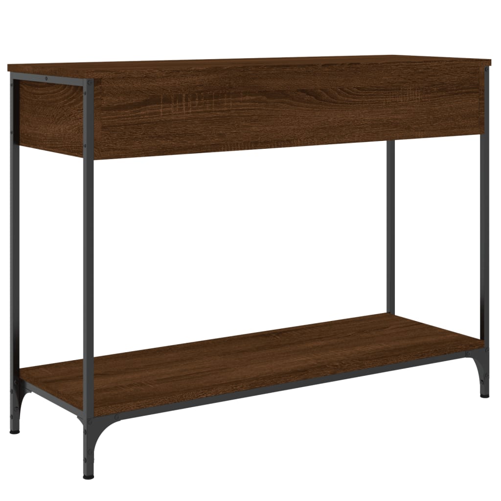 Table console brown oak 100x34.5x75 cm engineering wood