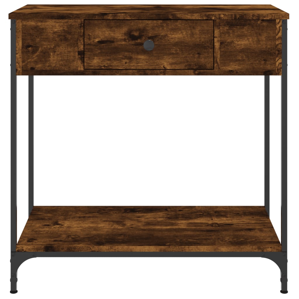 Smoked oak console table 75x34.5x75 cm Engineering wood