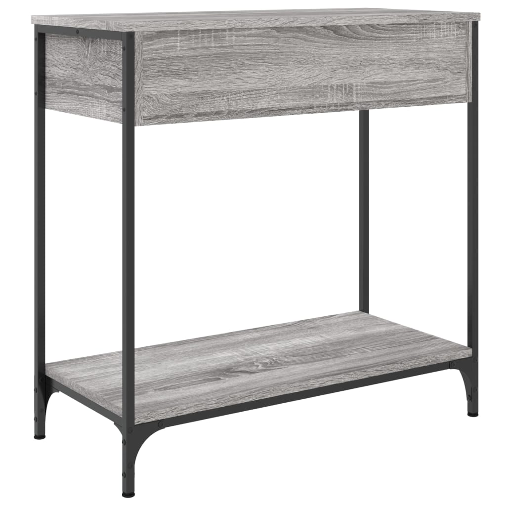 Table console sonoma gris 75x34,5x75 cm bois d'ingénierie