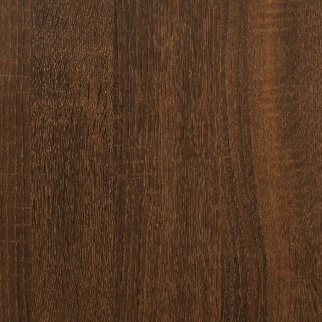 Buffet haut chêne marron 62x32x106,5 cm bois d'ingénierie