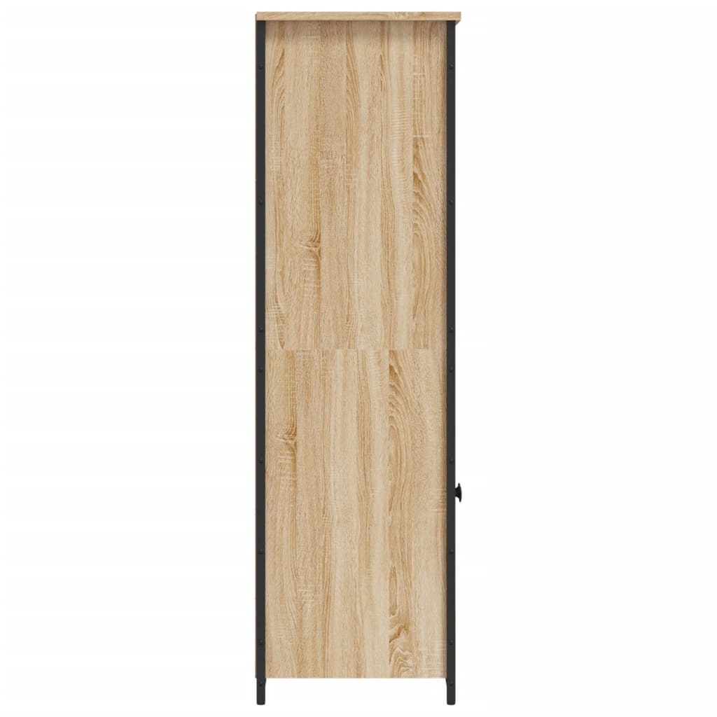 Credenza alta in rovere Sonoma 62x36x121,5 cm in derivati ​​del legno