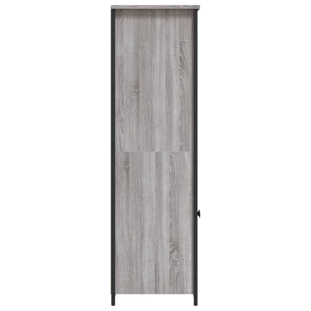 Credenza alta Sonoma grigio 62x36x121,5 cm in derivati ​​del legno