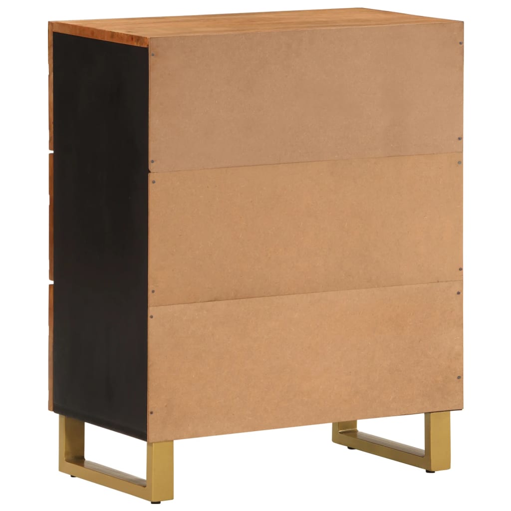 Brown and black side cabinet 60x33.5x75 cm mango wood