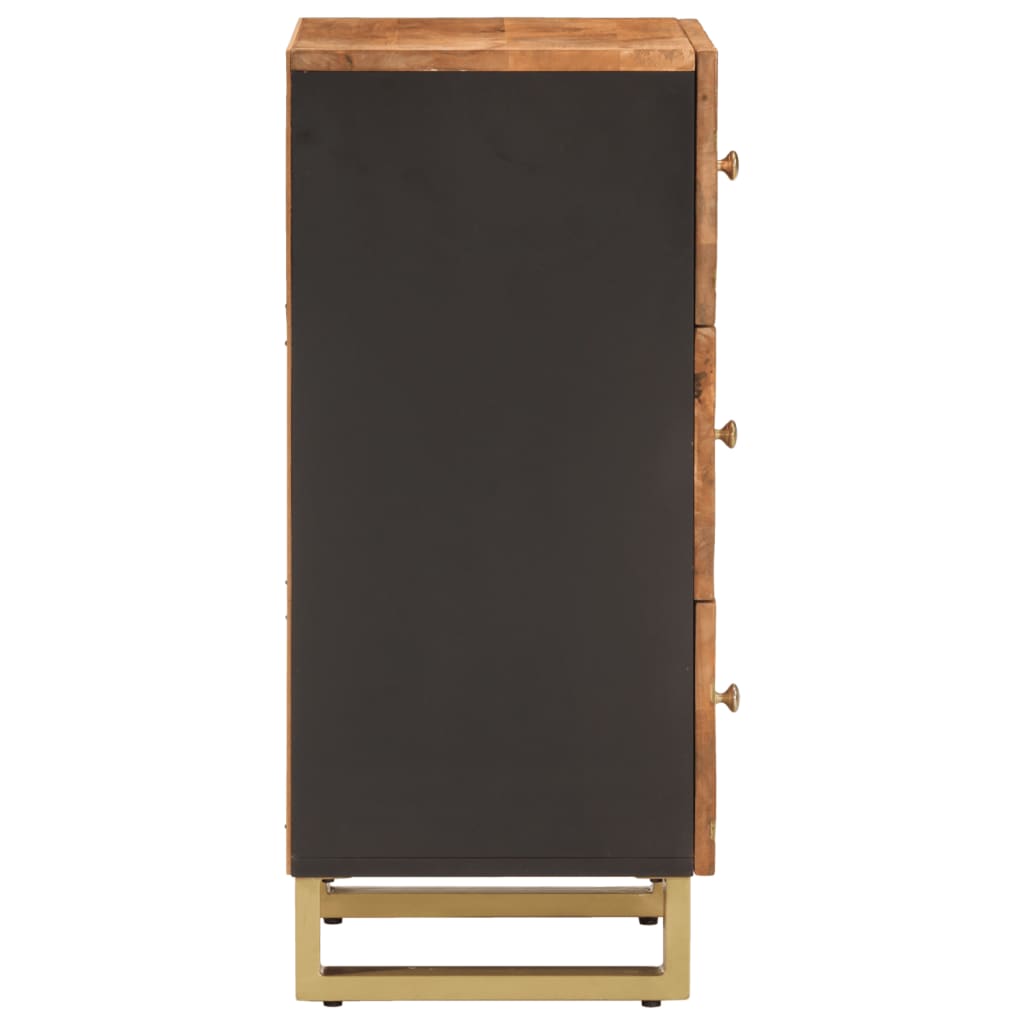 Brown and black side cabinet 40x33.5x75 cm mango wood