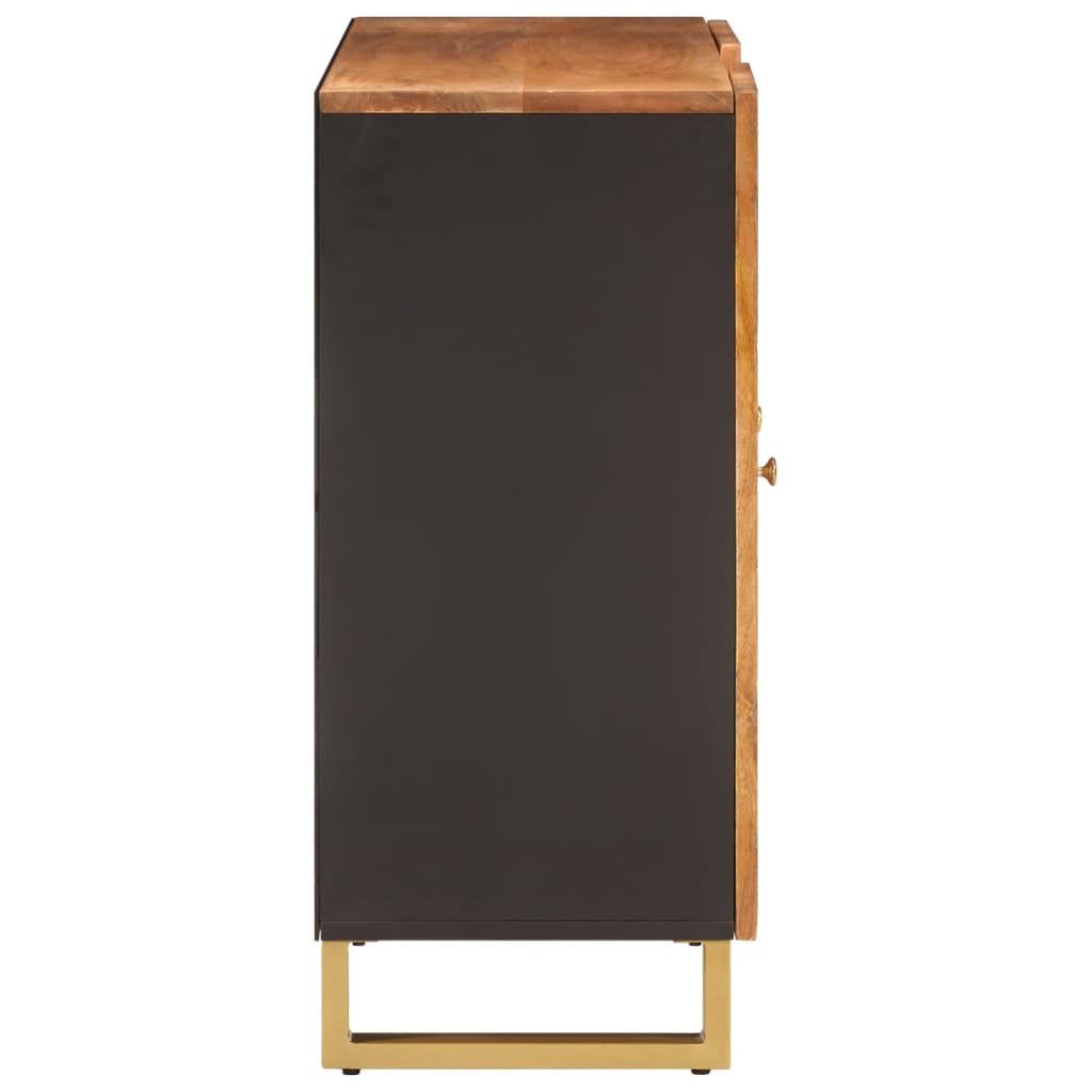 Brown and black side cabinet 90x33.5x75 cm mango wood