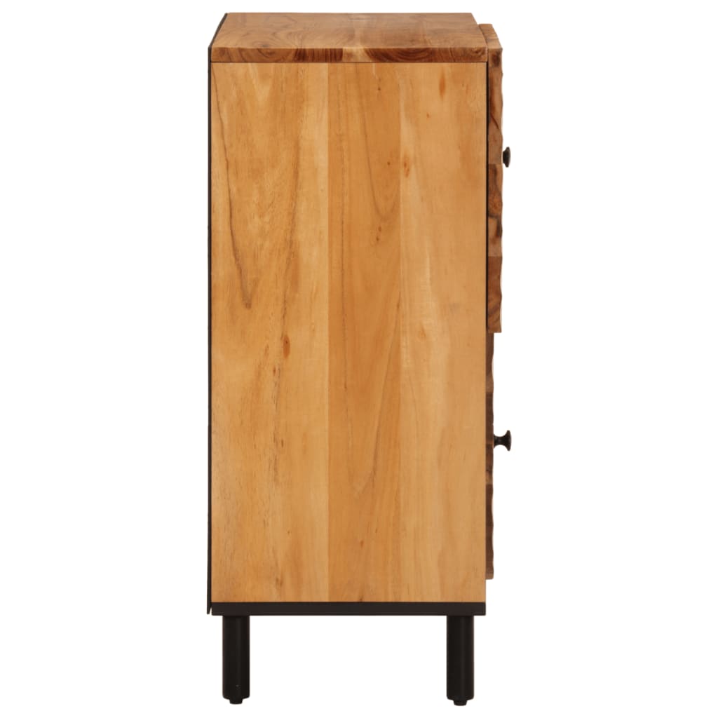 Mobile laterale 80x33x75 cm in legno massello di acacia
