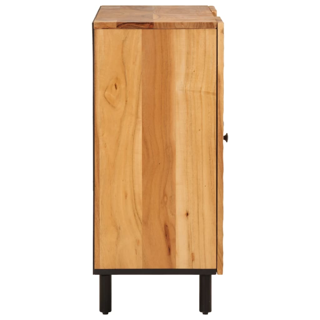 Mobile laterale 90x33x75 cm in legno massello di acacia