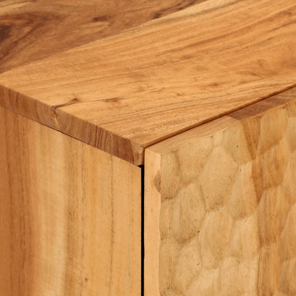 Mobile laterale 90x33x75 cm in legno massello di acacia