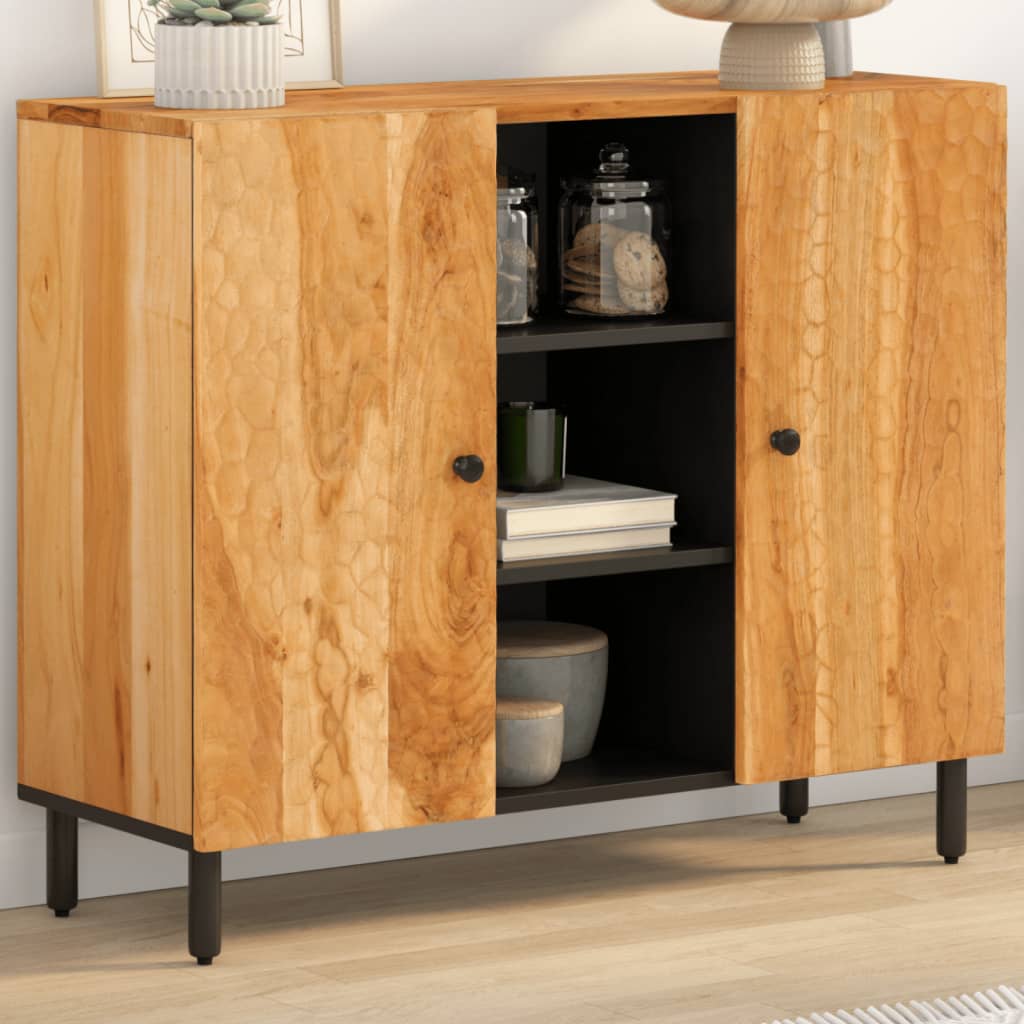 90x33x75 cm Solid Acacia wood cabinet
