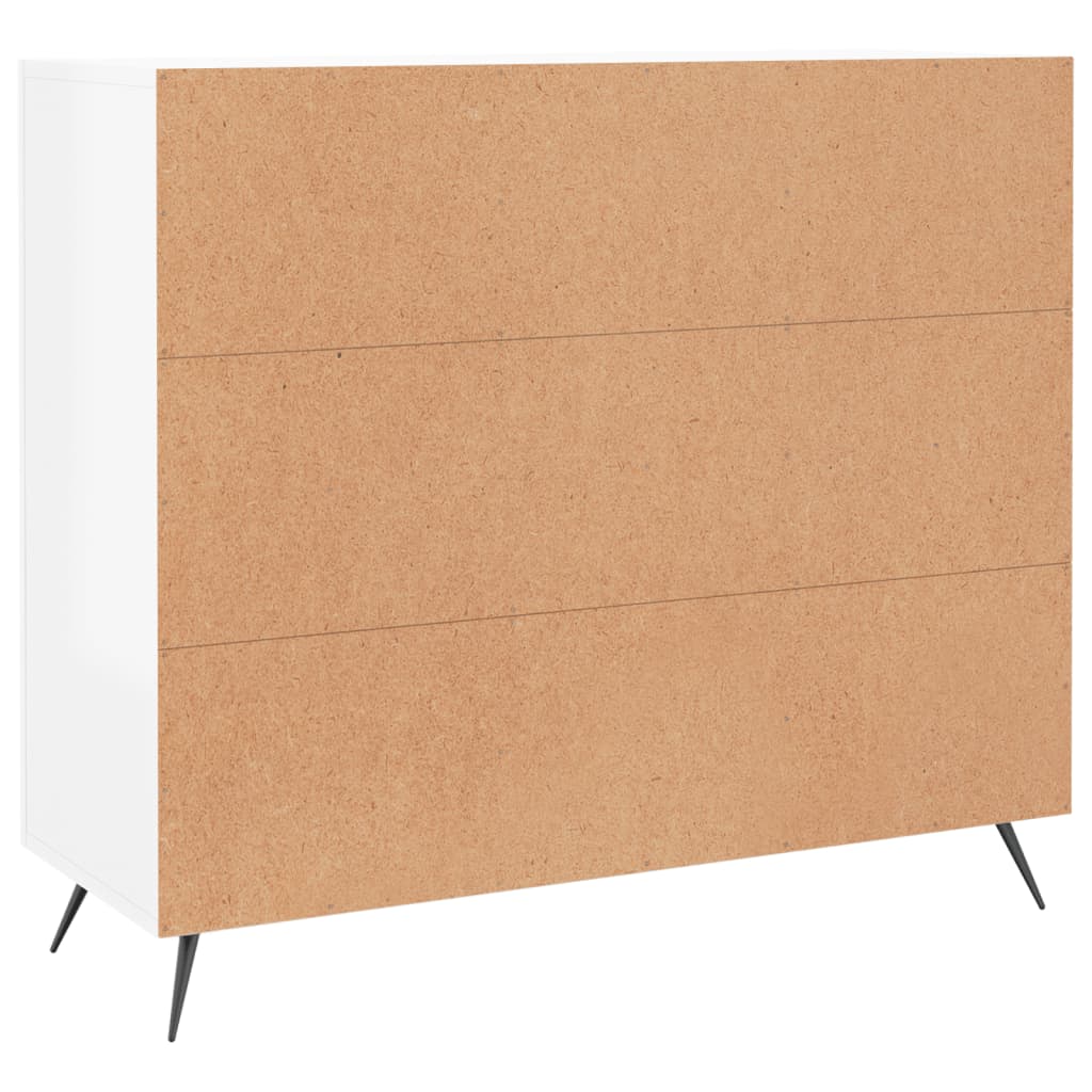 Credenza bianca lucida 90x34x80 cm in multistrato