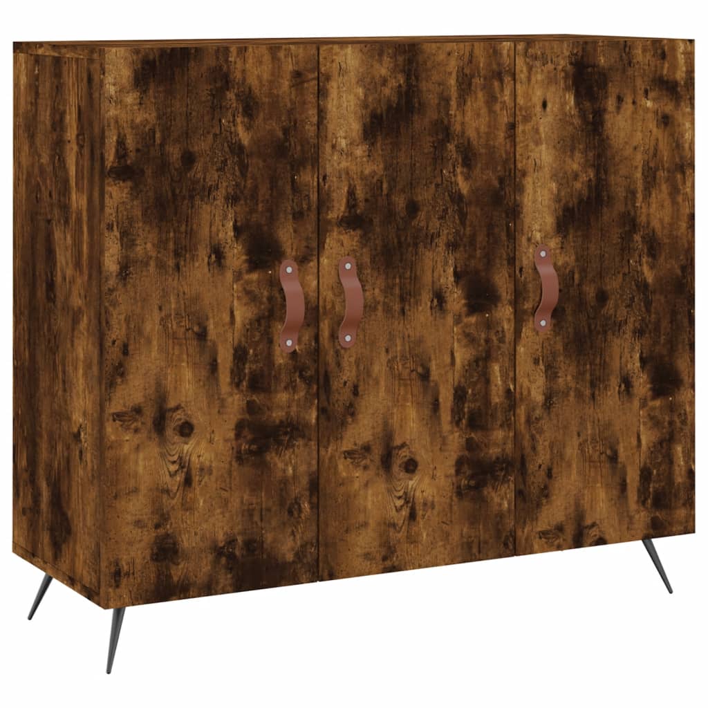 Credenza in rovere affumicato 90x34x80 cm in multistrato