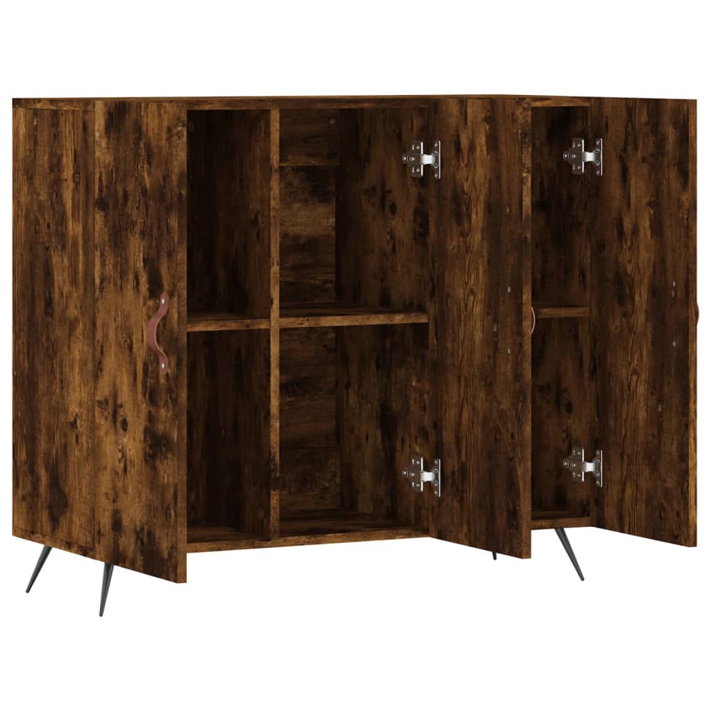 Credenza in rovere affumicato 90x34x80 cm in multistrato