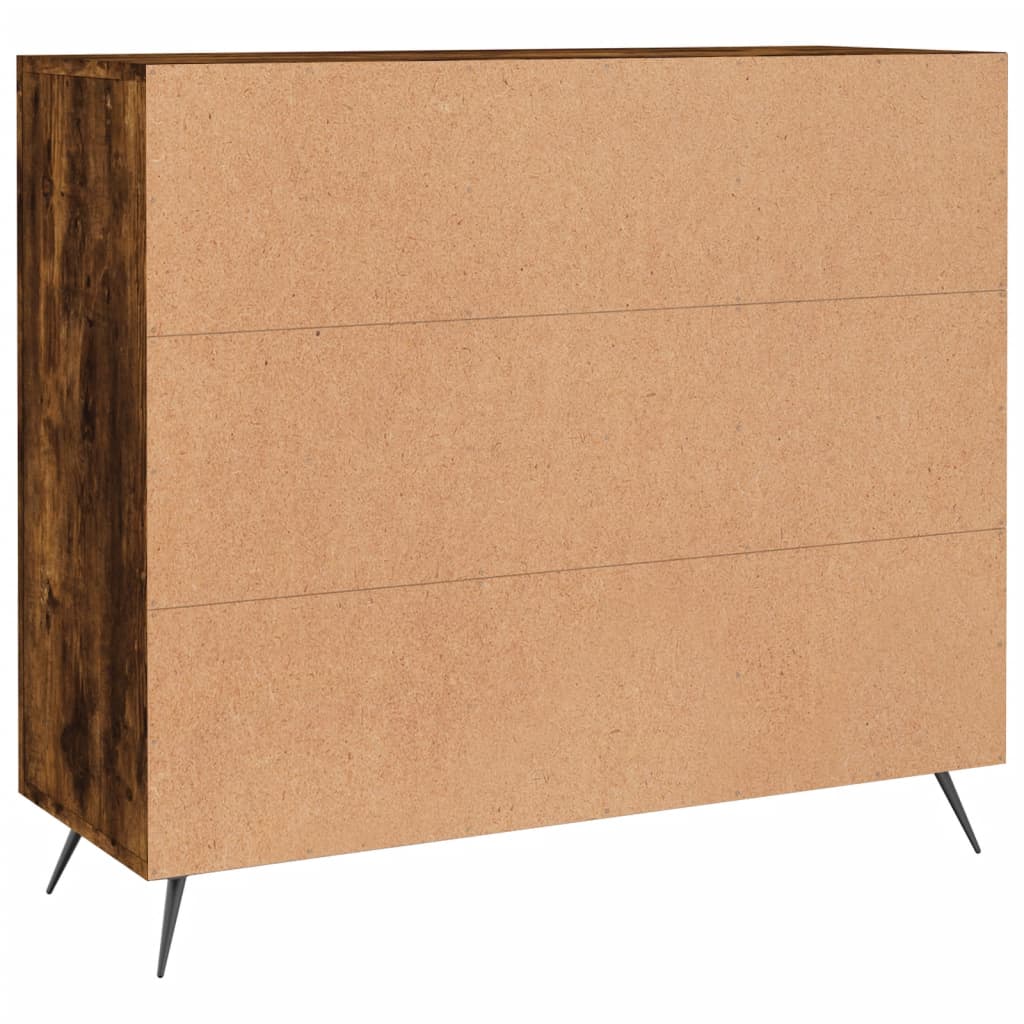 Credenza in rovere affumicato 90x34x80 cm in multistrato