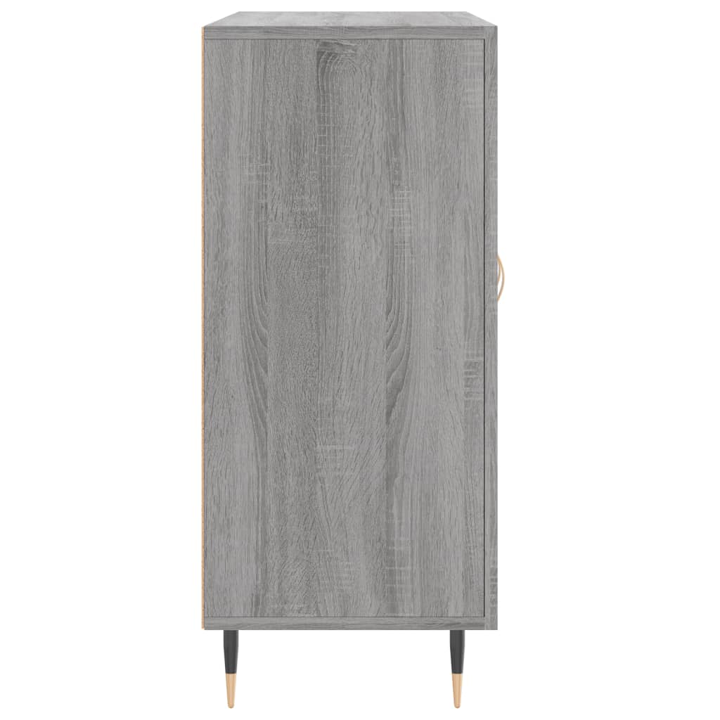 Credenza Sonoma grigia 90x34x80 cm in derivati ​​del legno