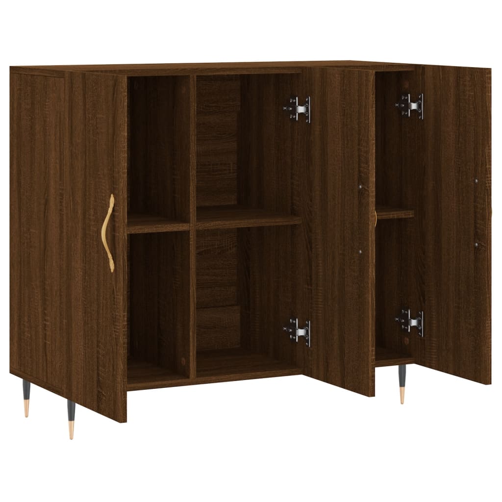 Buffet brown oak 90x34x80 cm engineering wood