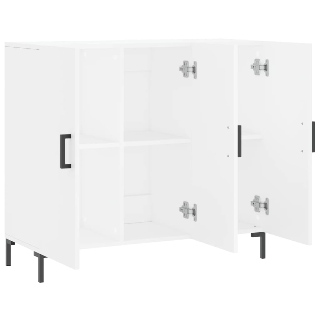 White buffet 90x34x80 cm Engineering wood