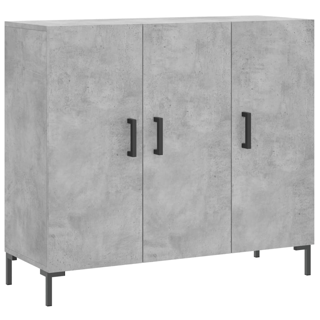 Credenza grigio cemento 90x34x80 cm in multistrato